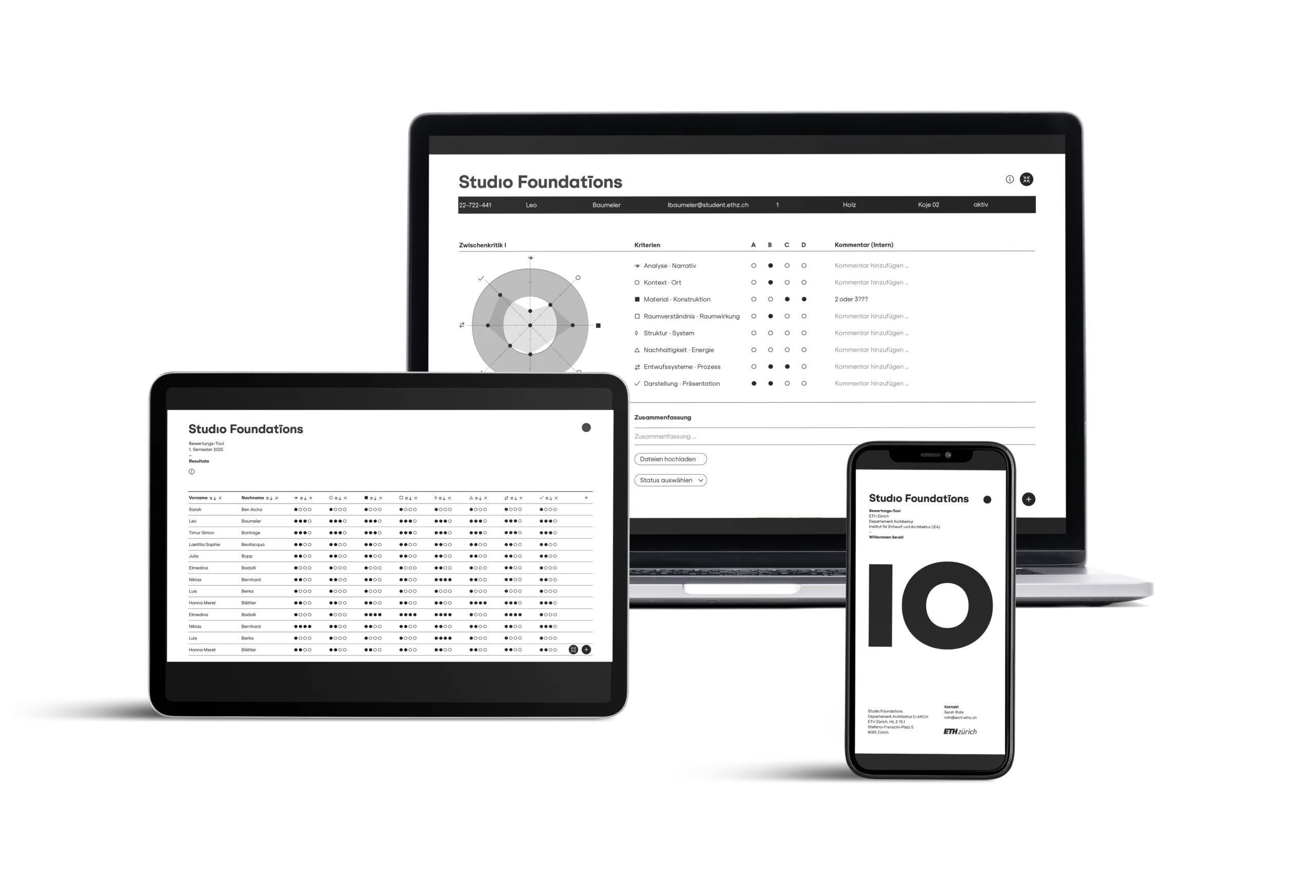 Studio Foundations Web App Tool
